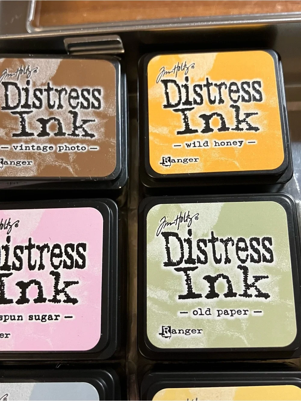 Tim Holtz Distress Ink Mini Stamp Pads Lot of 11 in Case